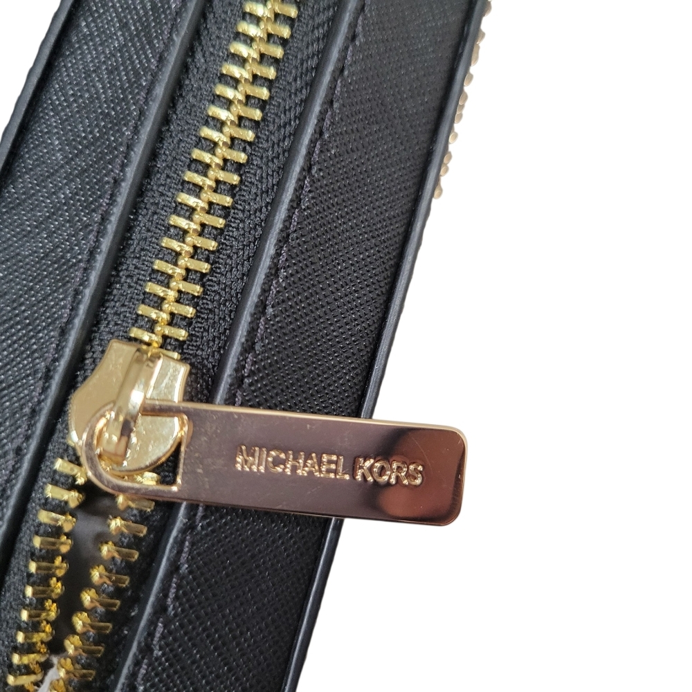 Michael Kors Jet Set Crossbody Bag, Large - Black New ,Animal Print Strap - Picture 4 of 8